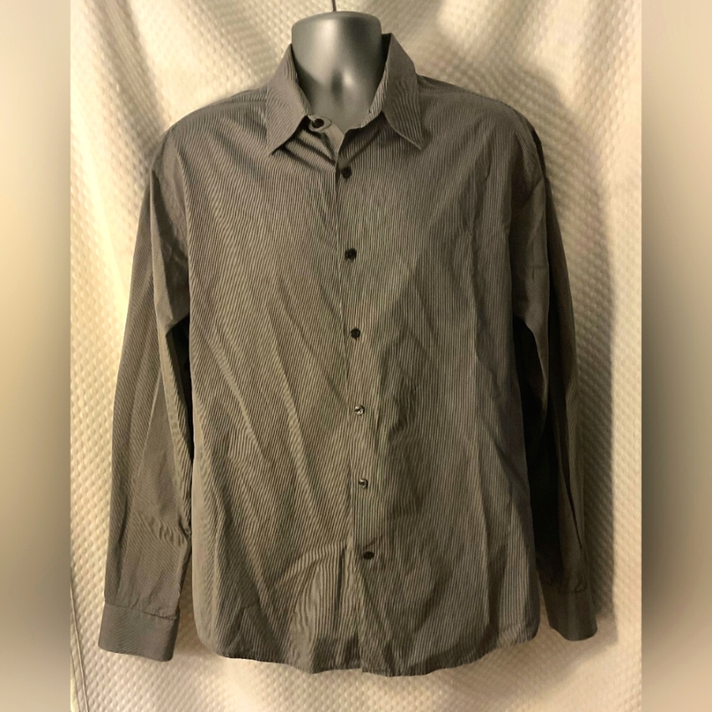 Perry Ellis Charcoal Button Down Dress Shirt